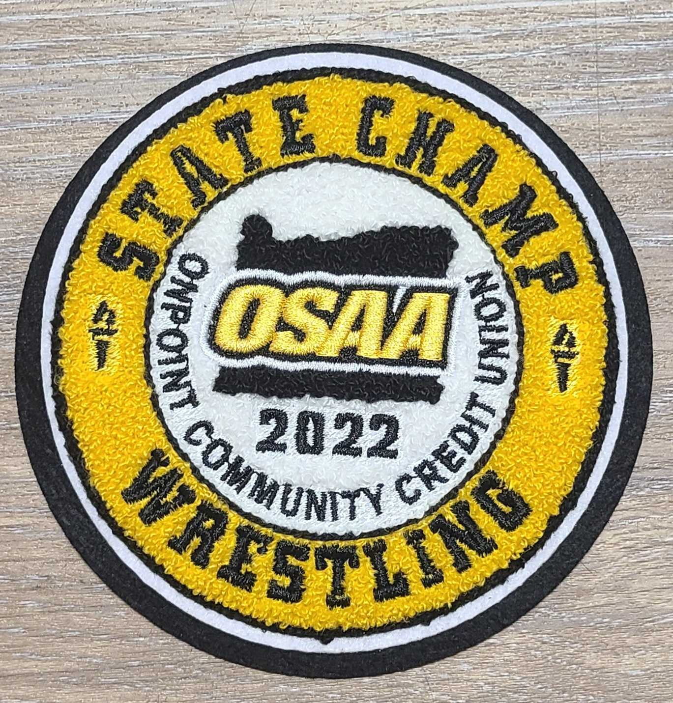 OSAA 2022 State Wrestling Champion Gold Patch