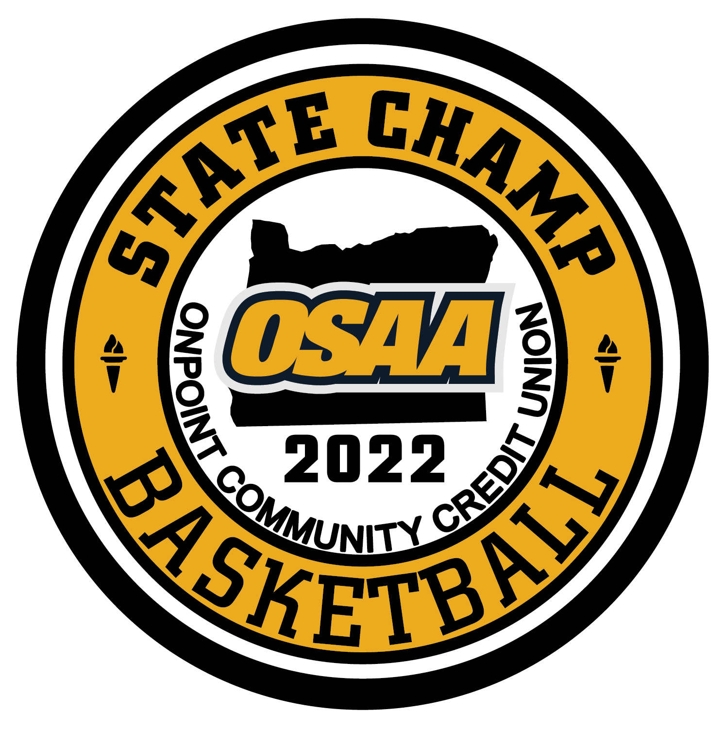 OSAA 2022 State Basketball Champion Gold Patch
