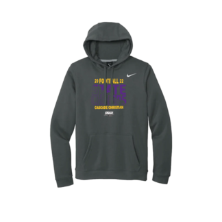 Cascade Christian 2022 OSAA Football Champions Nike Hoodie - Anthracite