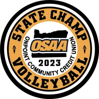 2023 OSAA Volleyball Black Gold Champions Letterman Patch