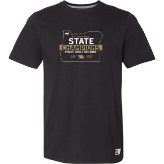 2023 OSAA 1A Football State Champions Echo High School Short Sleeve T Shirt Black