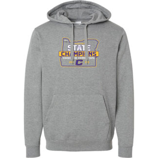 2023 OSAA 3A Football State Champion is Cascade Christian Hoodie - Charcoal Heather