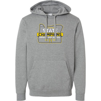 2023 OSAA 4A Football State Champions - Henley High School - Hoodie Charcoal Heather