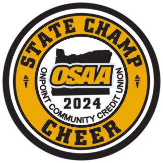 2024 OSAA Cheerleading Letterman Champions Gold Patch