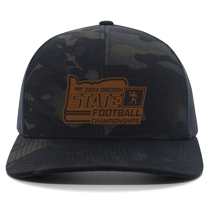 OSAA 2024 State Football Trucker Hat Multi Camo/Black