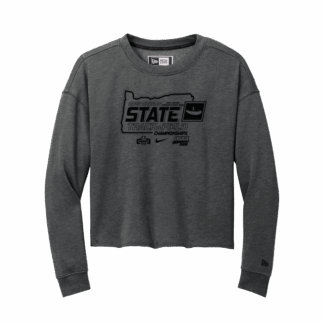 OSAA 2025 State Track & Field New Era Ladies Cropped Crew - Dark Grey