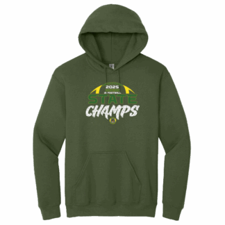 Hoodie - 1A Football Champs - Military Green
