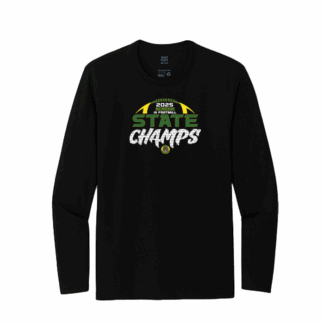 Long Sleeve Tee - 1A Football Champs - Jet Black