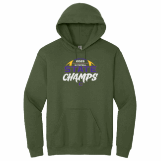 Hoodie - 3A Football Champs - Military Green