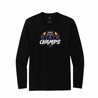 Long Sleeve Tee - 3A Football Champs - Jet Black