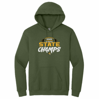 Hoodie - 4A Football Champs - Military Green