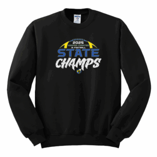 Crewneck Sweatshirt - 1A (6 man) Football Champs - Black