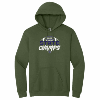 Hoodie - 6A Football Champs - Military Green