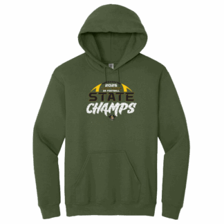 Hoodie - 2A Football Champs - Military Green