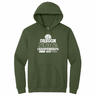 Hoodie - OSAA 2025 State Volleyball - Military Green