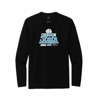 Long Sleeve Tee - OSAA 2025 State Volleyball - Jet Black