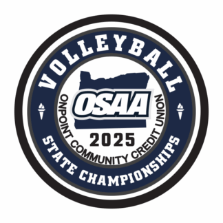 Patch - OSAA 2025 State Volleyball - Blue/White