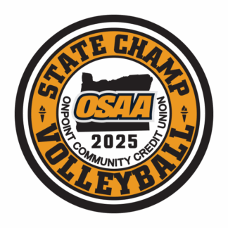 CHAMP Patch - OSAA 2025 State Volleyball - Gold/Black