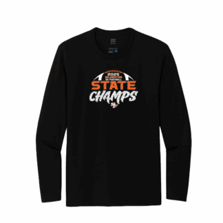 Long Sleeve Tee - 5A Football Champs - Jet Black