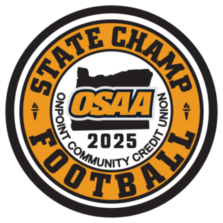 CHAMP Patch - OSAA 2025 State Football - Gold/Black