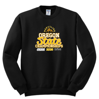 OSAA 2026 State Wrestling Crewneck - Black