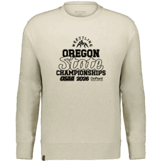 OSAA 2026 State Wrestling Heavyweight Crewneck - Vintage Birch Heather
