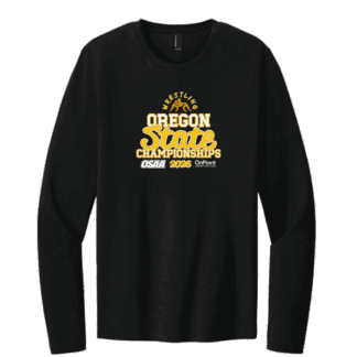 OSAA 2026 State Wrestling Long Sleeve - Black