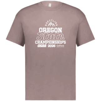 OSAA 2026 State Wrestling Oversize Short Sleeve - Shitake