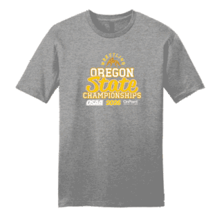 OSAA 2026 State Wrestling Short Sleeve - Grey Frost