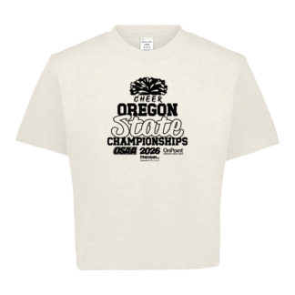 Boxy Crop Short Sleeve - OSAA 2026 State Cheerleading - Chalk