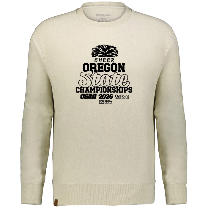 Crewneck - OSAA 2026 State Cheerleading - Vintage Birch Heather