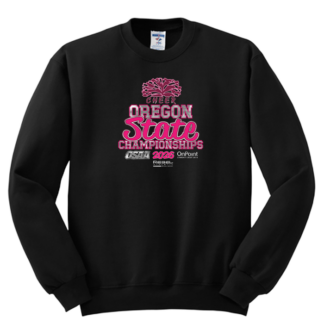 Crewneck Sweatshirt - OSAA 2026 State Cheerleading- Black