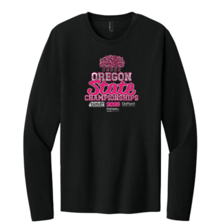 Long Sleeve Tee - OSAA 2025 State Cheerleading - Black
