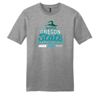 Short Sleeve Tee - OSAA 2026 State Swimming - Grey Frost